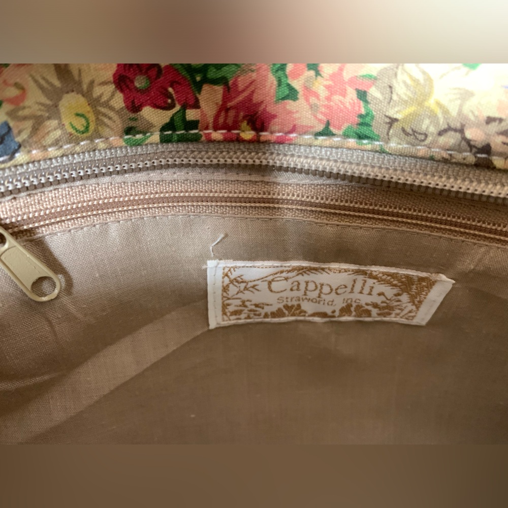 Cappella Straworld Women’s Floral Patterns Purse Picnic/Beach Tote Bag Like New - Picture 2 of 5